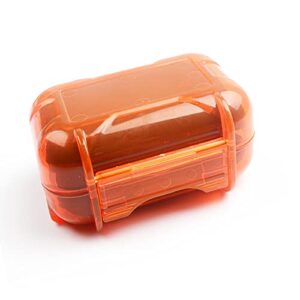 fedai abs resin hard storage box multifunction protective case for earphone, earbud, in-ear monitor eartip(orange)