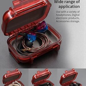 FEDAI ABS Resin Hard Storage Box Multifunction Protective Case for Earphone, Earbud, in-Ear Monitor Eartip(Orange)