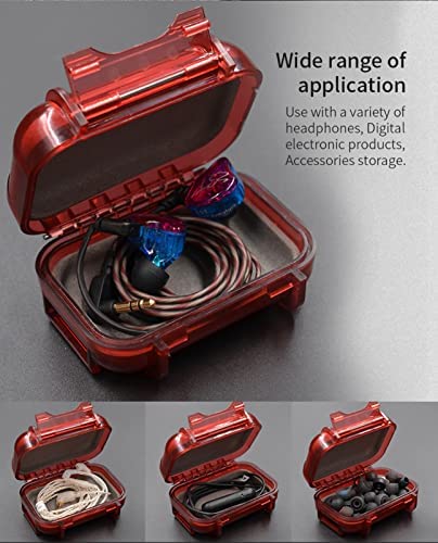 FEDAI ABS Resin Hard Storage Box Multifunction Protective Case for Earphone, Earbud, in-Ear Monitor Eartip(Orange)