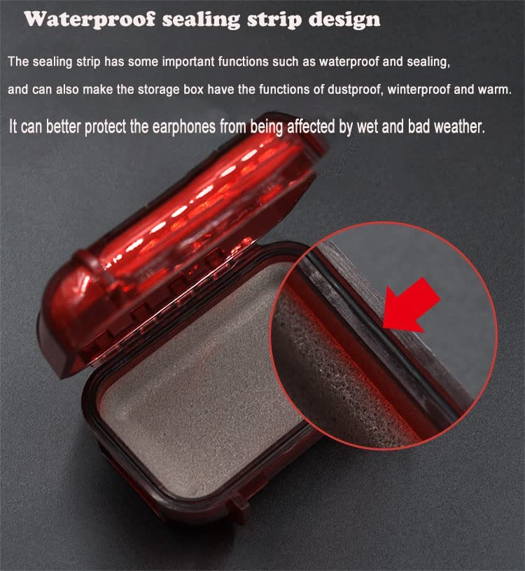 FEDAI ABS Resin Hard Storage Box Multifunction Protective Case for Earphone, Earbud, in-Ear Monitor Eartip(Orange)