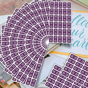 2023 Mini Year Stickers Rectangle Purple Colored Year Labels Self Adhesive File Folder Labels for End Tab File Folders Office Supplies, 300/Pack, 1 Package, 1/2" x 1" - Small Labels