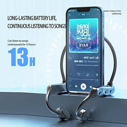 New Wireless Bo-ne Conduction Headphones, Open Ear Sports Bluetooth Headset, Built-in Mic and IPX5 Waterproof Certified for Workouts, Night Running, Cycling