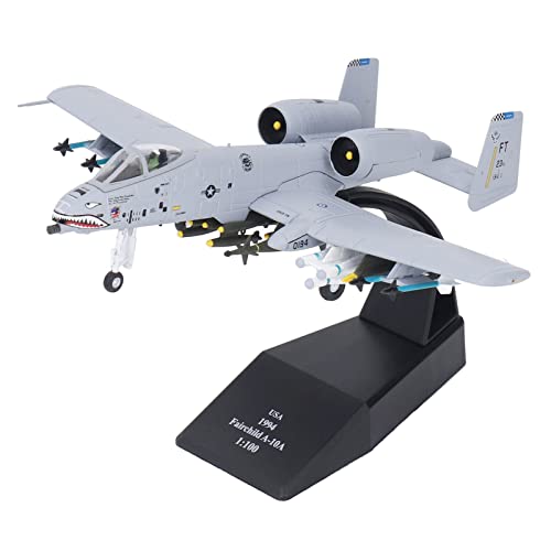 Naroote Model Plane, A-10 Alloy Aircraft Model 1:100 Scale Stylish Fighter Aircraft Model Rocket for Desktop Decoration