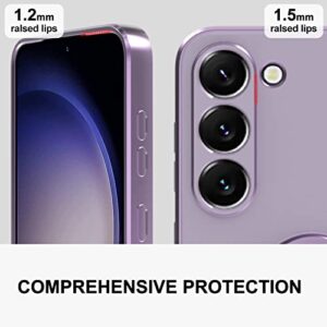 DREOLA Samsung Galaxy S23 Case with Ring Stand [360° Rotatable Ring Holder Magnetic Kickstand] [Soft Microfiber Lining] Slim TPU Shockproof Protective Phone Cases for Samsung Galaxy S23 Purple