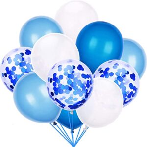 blue balloons set - 60 pcs latex balloons, used as birthday balloons gender reveal party wedding party decoration halloween or christmas, support helium or air use (blue,12 inch)