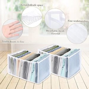 18 Pcs Drawer Organizers for Clothing Wardrobe Clothes Organizer Divider Foldable Mesh Closet Organizers and Storage for T-shirt, Jeans, Pants, Sock, Underwear, Bra (9 Grids, big)