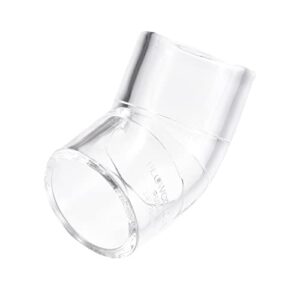 uxcell 4pcs clear elbow fitting, 25mm/0.98" 2 way acrylic elbow 45 degree pipe fitting adapter for connecting water pipes