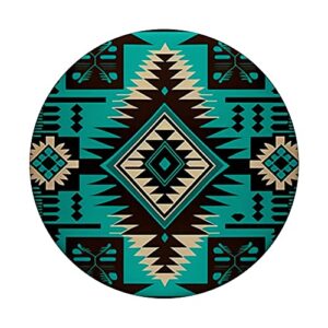 Southwest Turquoise Native American Aztec Pattern PopSockets Swappable PopGrip