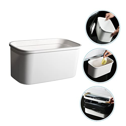 COLLBATH 1pc Plastic Under White Sink Home Bedroom Waste Can Wall-Mounted Organizer Creative Camping Household Japanese-Style Trash Large Bin Office Simple Kitchen Wall Bathroom Punch