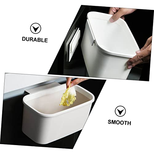 COLLBATH 1pc Plastic Under White Sink Home Bedroom Waste Can Wall-Mounted Organizer Creative Camping Household Japanese-Style Trash Large Bin Office Simple Kitchen Wall Bathroom Punch