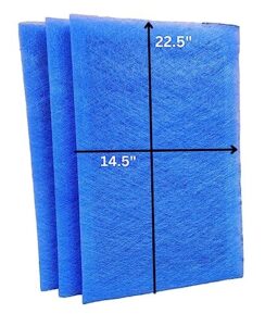 fast-shipped-filters 7 pack 6x25 dynamic air cleaner replacement polarized filter pads refills blue (actual filter size 14.5x22.5)