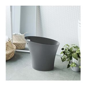 Umbra Skinny Stylish and Compact Trash Can with Open Top, Built-in Handle and Narrow Footprint (2-Gallon (7.5L), Charcoal) (5-Pack)