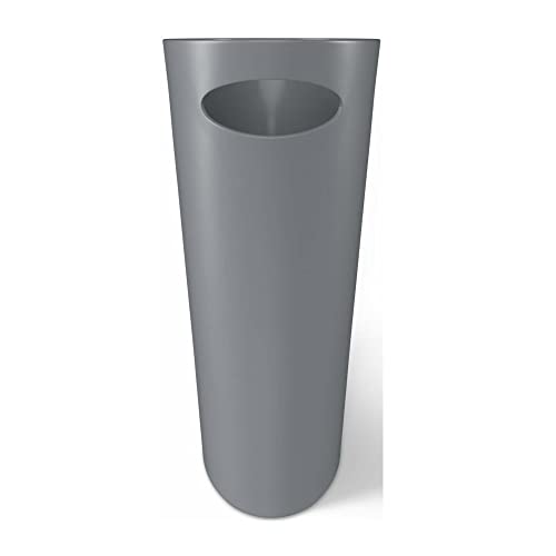 Umbra Skinny Stylish and Compact Trash Can with Open Top, Built-in Handle and Narrow Footprint (2-Gallon (7.5L), Charcoal) (5-Pack)