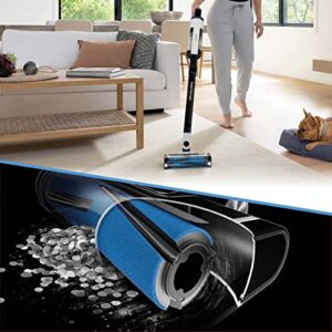 SHARK UZ565H Pro Cordless Vacuum w/ Clean Sense IQ & MultiFLEX Technology, PowerFins Plus Brushroll, Duster Crevice Tool & Anti-Allergen Dusting Brush, Up to 40 Minute Runtime, White/Blue (Renewed)