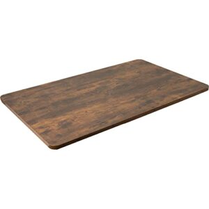 vivo universal 48 x 30 inch solid one-piece table top for standard and sit to stand height adjustable home and office desk frames, rustic vintage brown, desk-top48-30n