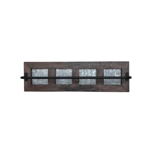 Kotinara Rustic Towel Racks for Bathroom - 26" Wide, Dark Brown Hard Wood Towel Rack - Farmhouse Bathroom and Kitchen Décor Accent