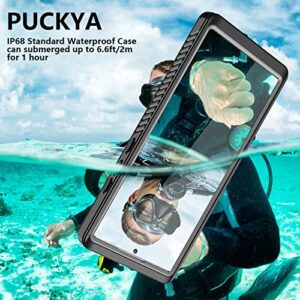 PAKUYA for Samsung Galaxy Note 20 Ultra Case Waterproof, Built in Screen Protector, Full-Body Protection Heavy Duty Shock-Proof Cover Waterproof Case for Galaxy Note 20 Ultra 6.9'' 5G(Black/Clear)