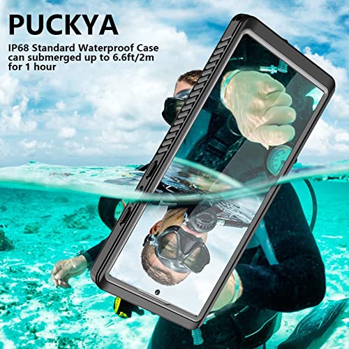 PAKUYA for Samsung Galaxy Note 20 Ultra Case Waterproof, Built in Screen Protector, Full-Body Protection Heavy Duty Shock-Proof Cover Waterproof Case for Galaxy Note 20 Ultra 6.9'' 5G(Black/Clear)