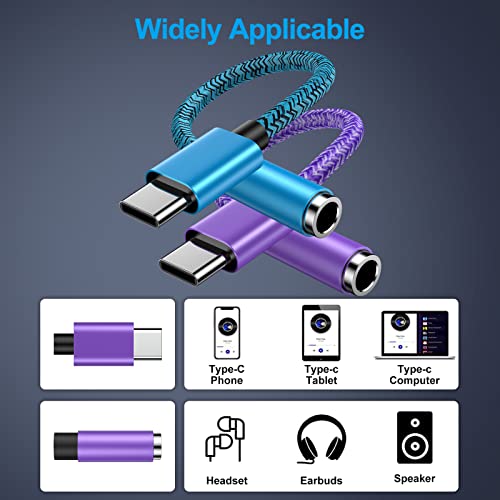 USB C to 3.5mm Audio Adapter Android Samsung Headphone Adapter USB C to Aux Audio Dongle Cable Cord for Samsung Galaxy S23 Ultra S22 S21 S20 FE S10 S9 S8 A54 A14 A53 A23 A13 A03S A02S A12 A32 A50 A71