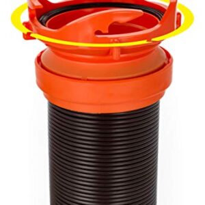 Camco 20' (39742) RhinoFLEX 20-Foot RV Sewer Hose Kit, Black, Brown & Heavy-Duty Leveling Blocks | Compatible with Single Wheels, Double Wheels, Hydraulic Jacks, Tongue Jacks | Yellow | 10-pack