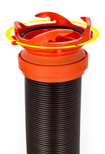 Camco 20' (39742) RhinoFLEX 20-Foot RV Sewer Hose Kit, Black, Brown & Heavy-Duty Leveling Blocks | Compatible with Single Wheels, Double Wheels, Hydraulic Jacks, Tongue Jacks | Yellow | 10-pack