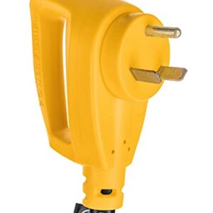 Camco PowerGrip RV Extension Cord | Features Power Grip Handles and an Extremely Flexible Design | 30-Amp, 10-Gauge, 25 Feet (55191) & Heavy-Duty Leveling Blocks | Yellow | 10-Pack (44510)