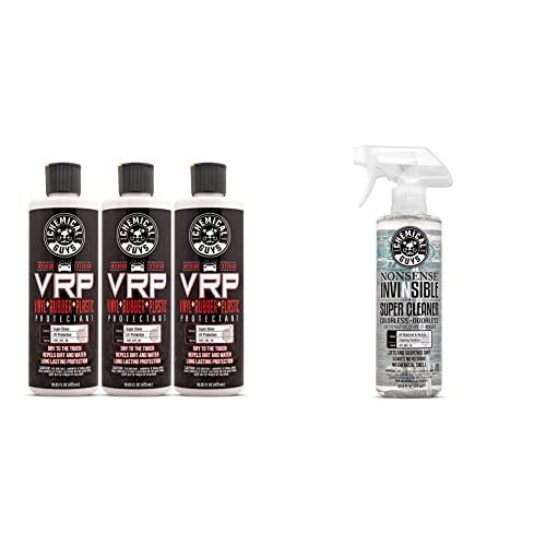 Chemical Guys TVD_107_1603 V.R.P. Vinyl, Rubber and Plastic Non-Greasy Dry-to-The-Touch Long Lasting Super Shine Dressing for Tires, 16 fl oz & SPI_993_16 Nonsense All Surface Cleaner 16 fl. Oz