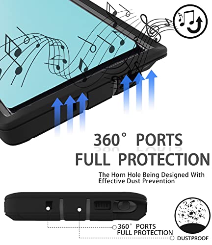 Guirble for Samsung Galaxy Note 10 Plus Case,Shockproof Dropproof Galaxy Note 10 Plus Case,Heavy Duty Protective for Samsung Note 10 Plus Case 6.8 Inch(Black/Gray)