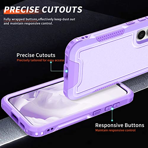 Military Grade Drop Protection Case For Samsung Galaxy S23 Plus with (2Pcs Tempered Glass Screen Protector+1Pcs Camara Lens Protector), Heavy-Duty Tough Rugged Full body Shockproof Hybrid cover