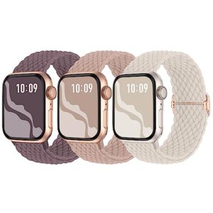 braided solo loop compatible with apple watch band 38mm 40mm 41mm 42mm 44mm 45mm 49mm for women men, nylon elastic straps wristbands for iwatch series ultra se 8 7 6 5 4 3 2 1