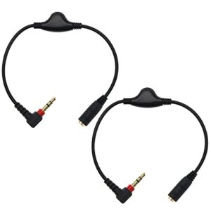 2pcs 3.5mm male to female audio extension cables headphone/speaker volume control cable for computers mp3 mp4 headphones plug and play 25cm length