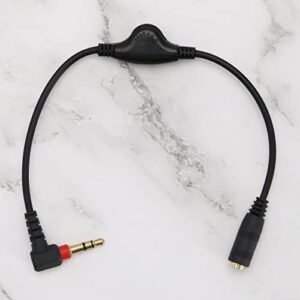 2PCS 3.5mm Male to Female Audio Extension Cables Headphone/Speaker Volume Control Cable for Computers MP3 MP4 Headphones Plug and Play 25cm Length