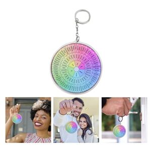 TAYASH Mental Health Round Keychain, Emotion Wheel Poster Key Chain, Feelings Wheel Keychain, Mental Health Test Hanging Ornament (B)