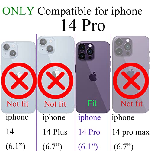 Weonmov Magnetic Case for iPhone 14 Pro Case for Women Men [ Compatible with MagSafe ], Cute Love Heart Soft Back Cover Raised Full Camera Lens Protection Phone Case (6.1") - Purple