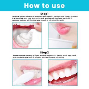 Teeth Mouthwash Foam - Teeth Calculus Removal, Teeth Whitening Mousse Foam Refreshing Breath Deep Cleaning Toothpaste, Eliminating Bad Breath, Preventing and Healing Caries (3pc)