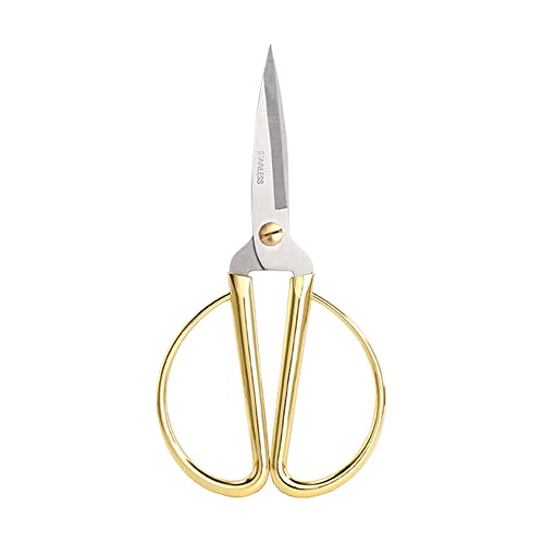 Aemoe 6" All Stainless Steel Sewing Scissors, Sharp Tailor Scissors for Embroidery, Sewing, Craft, DIY Art Work & Daily Use for Home Office School Gold