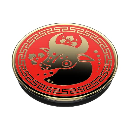 ​​​​PopSockets Phone Grip with Expanding Kickstand, PopSockets for Phone - Enamel Year of the Ox