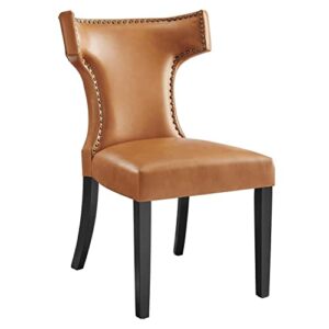 modway curve chair, tan