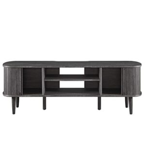 Modway Contour Mid-Century Modern 55" Media TV Stand in Charcoal, 15 x 54.5 x 18.5