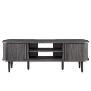 Modway Contour Mid-Century Modern 55" Media TV Stand in Charcoal, 15 x 54.5 x 18.5