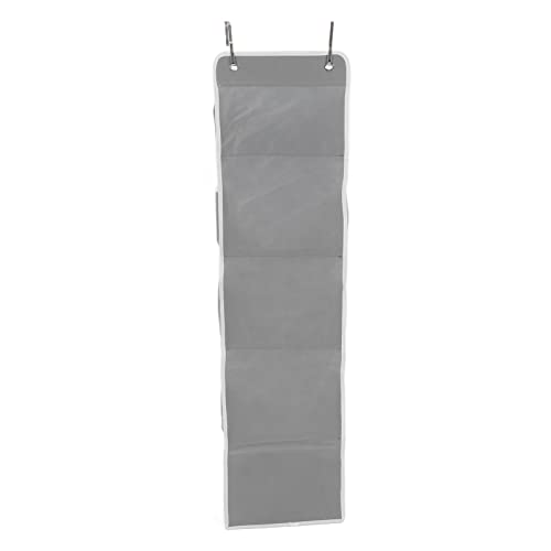 Tgoon Door Hanging Shelves, Portable Multi Layer Space Saving Over Door Hanging Organizer Breathable Non Woven for Bedroom(Grey, 5 Pockets)