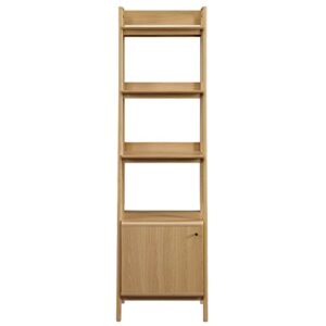 Modway 21" Bookshelf Display Case in Oak