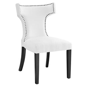 modway curve, dining chair, white
