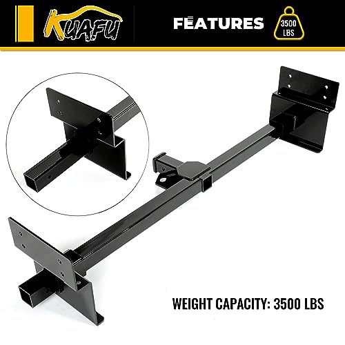 KUAFU Universal RV Trailer Hitch 2 Inch Class 3 Mount Receiver Tow Hitch Fits UP to 72" Frame Replacement for 13703 Adjustable