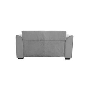 UBGO Modern 56.7“Mid-Century Loveseat,2 Sofa Couch Tufted for Living Room,Love Seat for Small Spaces Bedroom, Office, Apartment,Dorm,Gray Fabric, Grey