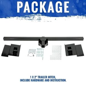 HECASA 2" Trailer Hitch Adjustable Compatible with Universal RV w/Frames up to 72 Inches Powder Coated Steel