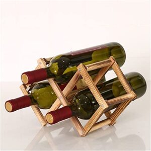 douba wooden wine rack 3 bottle rack bar display folding wooden wine rack wine bottle rack (color : d, size