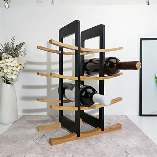 DOUBA Wine Rack Wooden Countertop Wine Rack Bar Wine Storage Wine Rack Home Decoration Wine Set