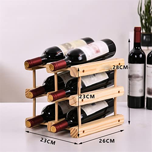 DOUBA Household Wine Rack Classical Wine Rack Fixed Wooden Wine Bottle Storage Rack Bar Display Rack Wine Rack