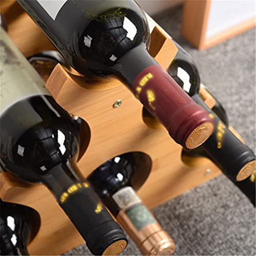 DOUBA Wooden Wine Rack Decoration Desktop Wine Bottle Storage Rack Wine Cellar Wine Rack Wooden Wine Rack